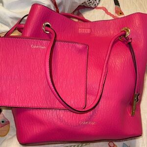 Calvin Klein Vibrant Pink Tote Bag